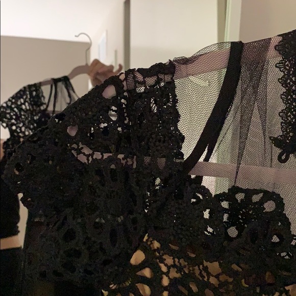 Black mesh lace dress AQUA - Picture 5 of 5